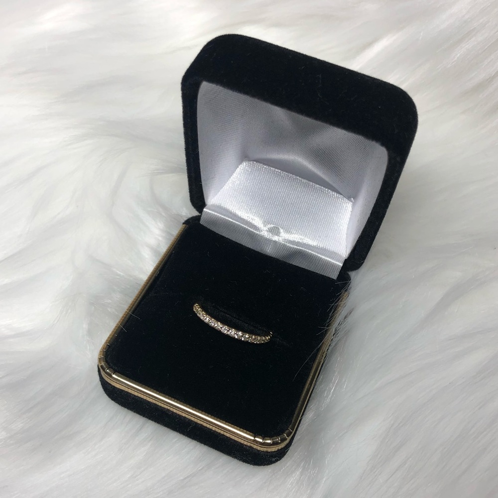 14k Solid Gold Diamond Half Eternity Ring Band